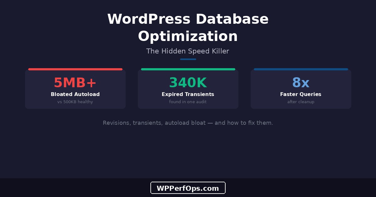 WordPress Database Optimization: The Hidden Speed Killer